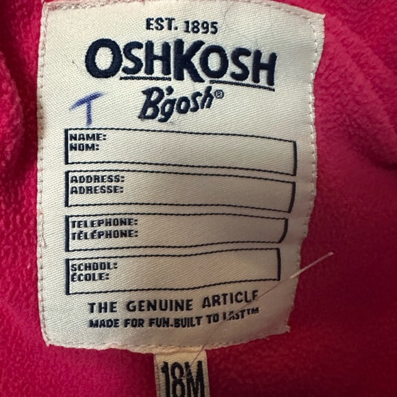 (K) OSHKOSH one piece snowsuit. Size 18Months. EUC. - Picture 3 of 5